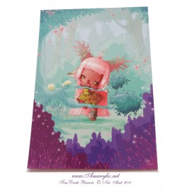 Carte d'art A5  "Little World : Girl"