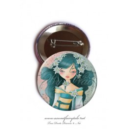 Badge 56 mm "Geisha Edelweiss"