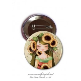 Badge 56 mm "Geisha Tournesol"