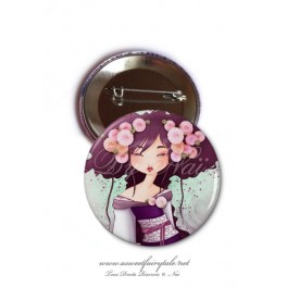 Badge 56 mm "Geisha Dahlia"