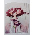 Carte d'art A6 "Geisha Dahlia"