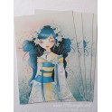 Carte d'art A6 "Geisha Edelweiss"