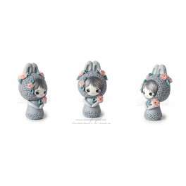 Lapin Figurine Fimo Kawaïi pet