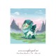 Carte d'art A6 "Dragon vert"