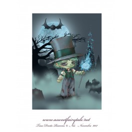 Carte d'art A6 "Gothique Zombi Boy"